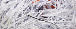 Shredded paper taken care of with Office Depot OfficeMax’s shredding services.